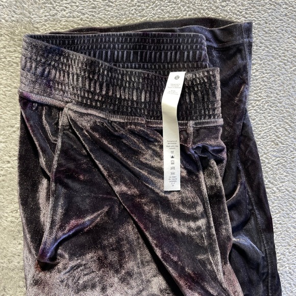 lululemon athletica Pants - Lululemon Align Velour High Rise Flare Pants Size 4 Purple